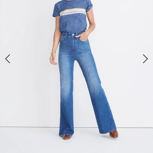 Madewell 29 in tall high rise flare jeans, NWOT